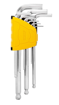 Conjuntos de 9x Chaves Hexagonais Longas 1,5-10mm (Prateado) - DELI