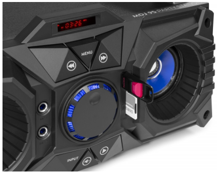 Consola de Som Portátil DJ 100W c/ USB/SD/BLUETOOTH c/ Bateria (MDJ95) - FENTON