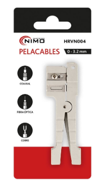 Descarnador de Cabo Coaxial / Fibra Óptica / Mangueiras Ø0~3,2mm (Cinza) - NIMO