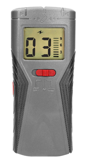Detector de Metais, Madeiras e Cabos "3-EM-1" c/ Visor LCD - VIRONE