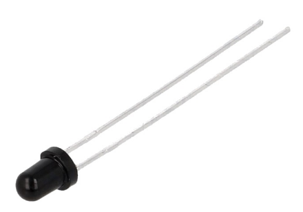 Diodo LED Receptor Infra-Vermelhos 3mm / Ap max:940nm / 30V / 20°