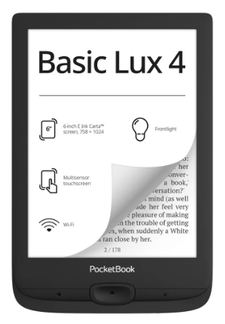 E-Book Basic Lux 4 Ereader 6" 8GB (Preto) - POCKETBOOK