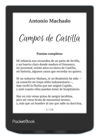 E-Book Verse 6" 8GB (Azul) - POCKETBOOK