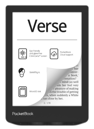 E-Book Verse 6" 8GB (Cinza) - POCKETBOOK