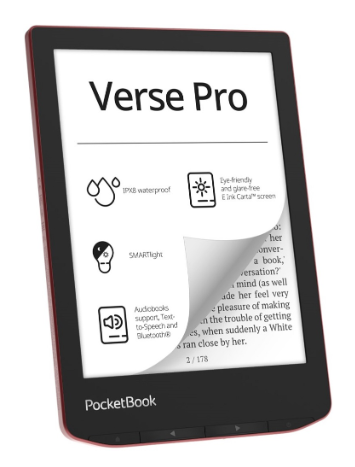 E-Book Verse Pro Ereader 6" 16GB (Vermelho) - POCKETBOOK