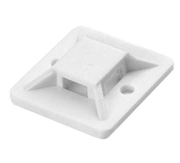Emb. 10x Suportes Autoadesivos p/ Abraçadeiras 30x30mm (Branco) - ORNO