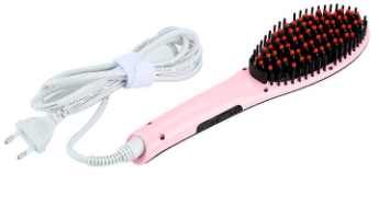 Escova Alisador Cabelo (Rosa)