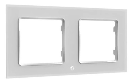 Espelho Duplo p/ Interruptores Shelly (Branco) - Shelly Wall Frame 2