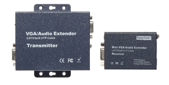 Extensor VGA + Audio via UTP RJ45 até 140 mts