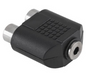 Ficha Adaptadora 2x RCA Femea - Jack 3,5mm Femea