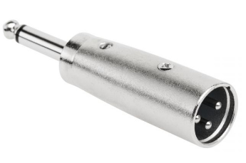 Ficha Adaptadora Canon Macho - Jack 6,5mm Macho Mono