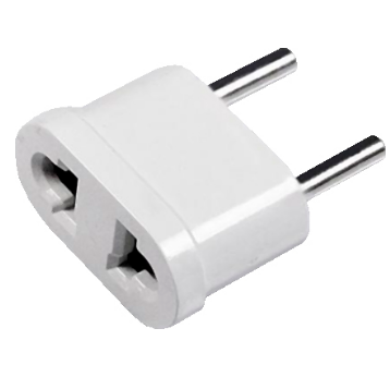 Ficha Adaptadora Corrente America -> Europa (Branco)