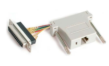 Ficha Adaptadora DB25 Femea -> RJ45 Femea