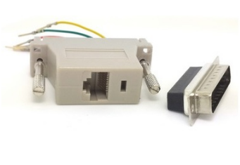 Ficha Adaptadora DB25 Macho -> RJ45 Femea