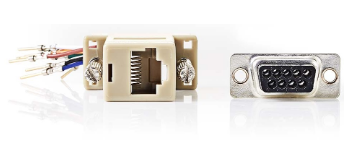 Ficha Adaptadora DB9 Femea - RJ45 Femea