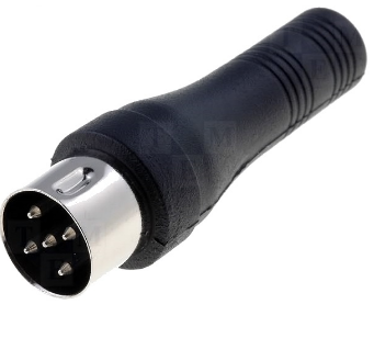 Ficha Adaptadora DIN Macho 5P -> Jack 6,3mm Femea