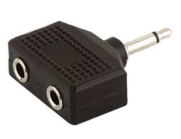 Ficha Adaptadora Jack 3,5 M. Mono -> 2 Jack 3,5 F. Mono