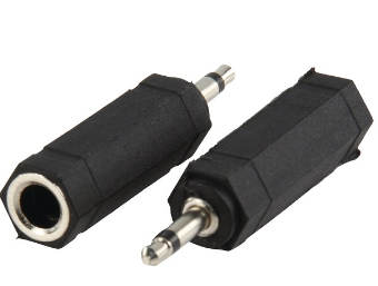 Ficha Adaptadora Jack 3,5mm Macho Mono - Jack 6,5mm Femea Mono