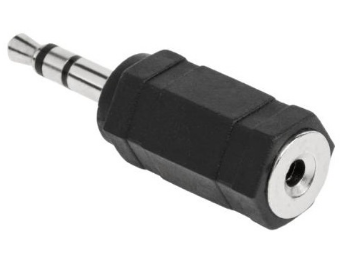Ficha Adaptadora Jack 3,5mm Macho Stereo - Jack 2,5mm Femea Stereo