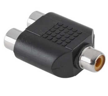 Ficha Adaptadora RCA Femea -> 2x RCA Femea