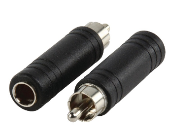 Ficha Adaptadora RCA Macho - Jack 6,35mm Femea Mono