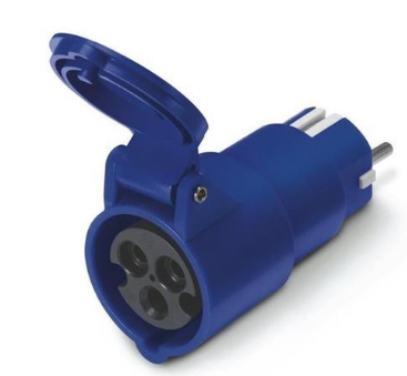 Ficha Adaptadora Schuck Macho -> CEE Femea Monofásica 3 Polos (1P+N+E) 16A IP44