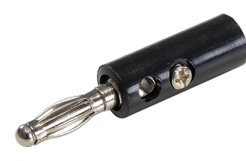 Ficha Banana Macho 4mm - Preto