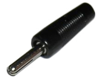Ficha Banana Preta 4mm