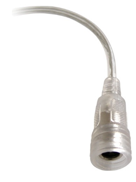 Ficha DC Impermeável com Fio (5,5/2,1/10mm) p/ Fita de LEDs