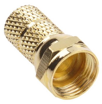 Ficha F 6,8mm p/ RG6 (Dourada GOLD CU)