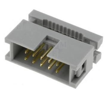 Ficha IDC 10 Pinos (2x5) Macho p/ Flat-cable