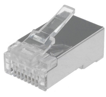 Ficha Telefone-Rede RJ45 8 Pinos CAT6 (Blindada)
