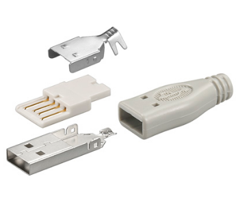 Ficha USB Tipo A Macho p/ Cabo (Soldar)