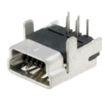 Ficha USB mini-B 5 pinos Femea C.I. - MOLEX
