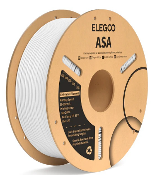 Filamento de Impressão 3D ASA 1,75mm 1Kg (Branco) - ELEGOO