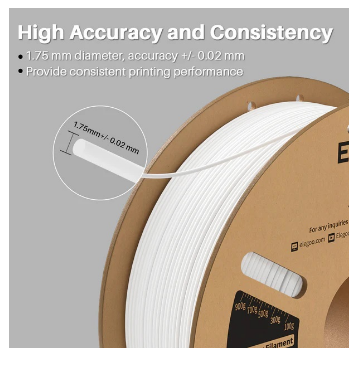 Filamento de Impressão 3D ASA 1,75mm 1Kg (Branco) - ELEGOO