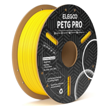 Filamento de Impressão 3D PETG Pro 1,75mm 1Kg (Amarelo) - ELEGOO