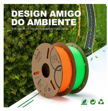 Filamento de Impressão 3D PLA 1,75mm 1Kg (Branco) - ELEGOO