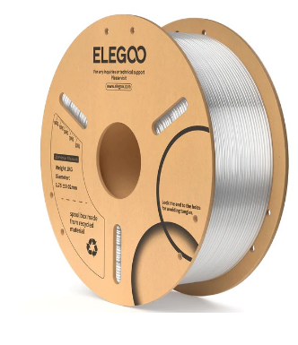 Filamento de Impressão 3D PLA 1,75mm 1Kg (Transparente) - ELEGOO