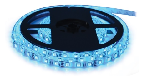 Fita 300 LEDs SMD 5050 Flexivel IP65 Azul 12V - 5 mts