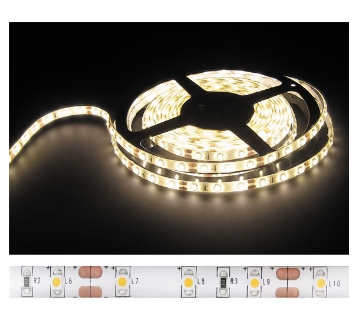 Fita 300 LEDs SMD5050 IP65 Branco Quente 3000K 24V - 5 mts