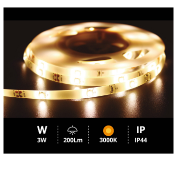 Fita LED 3W Branco Q. 3000K c/ Sensor Movimento (1,2 mts) - GSC