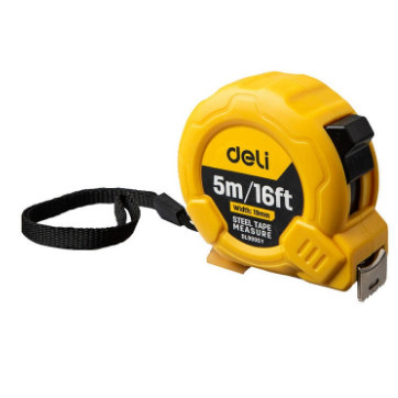 Fita Métrica de Aço 5m/19mm (Amarelo) - DELI
