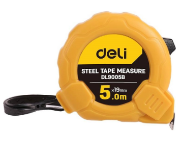 Fita Métrica de Aço 5m/19mm (Amarelo) - DELI