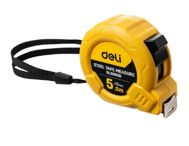 Fita Métrica de Aço 5m/19mm (Amarelo) - DELI