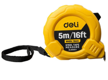 Fita Métrica de Aço 5m/19mm (Amarelo) - DELI