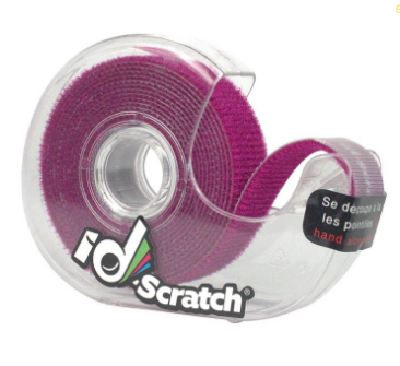 Fita de Velcro 2m x 2cm (Vermelho Violeta) - ID-SCRATCH