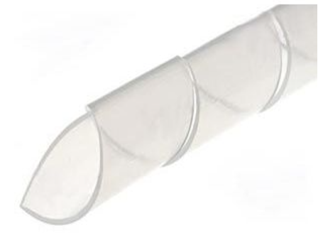 Fita em Espiral Transparente p/ Arrumar Cabos 4-25mm (Emb. 10 mts)