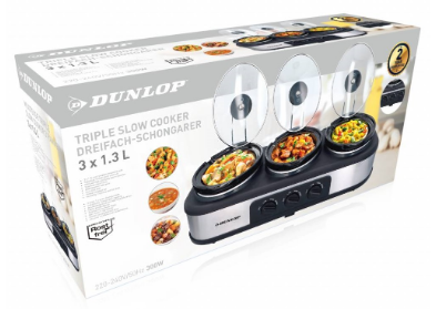 Fogão Elétrico Triplo 300W (3x 1,3L) - DUNLOP