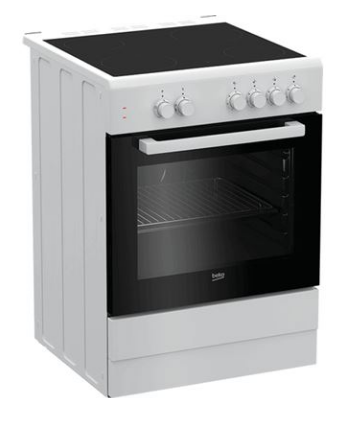 Fogão FSS67000GW 4 Zonas + Forno 71L A (Branco) - BEKO